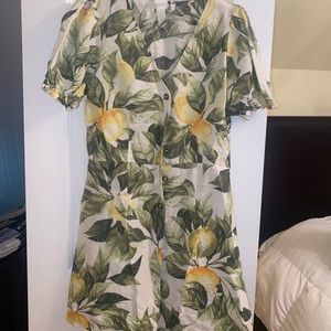 Linen Blend Mini Dress